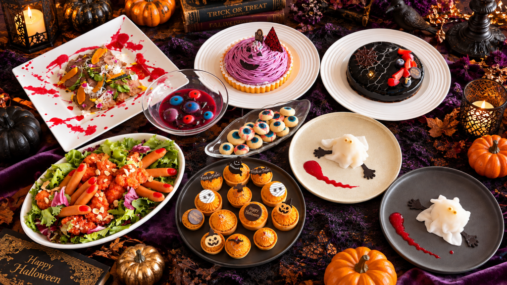 ハロウィンの華やかスイーツビュッフェ