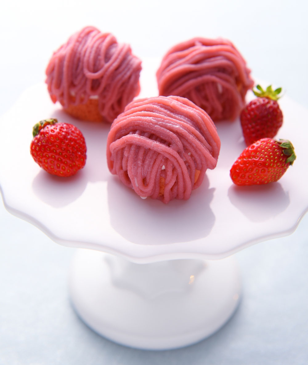 いちごの和風モンブラン