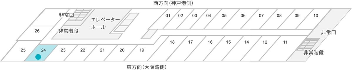 ペットルームのフロアマップ